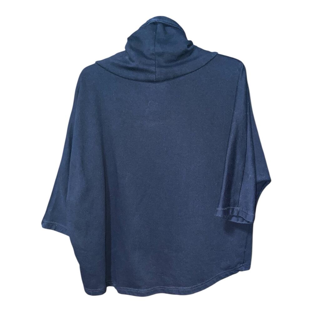 Cowl Neck Sweatshirt Black XL 3/4 Sleeve Women's Half Moon by Modern Movement - Picture 2 of 4